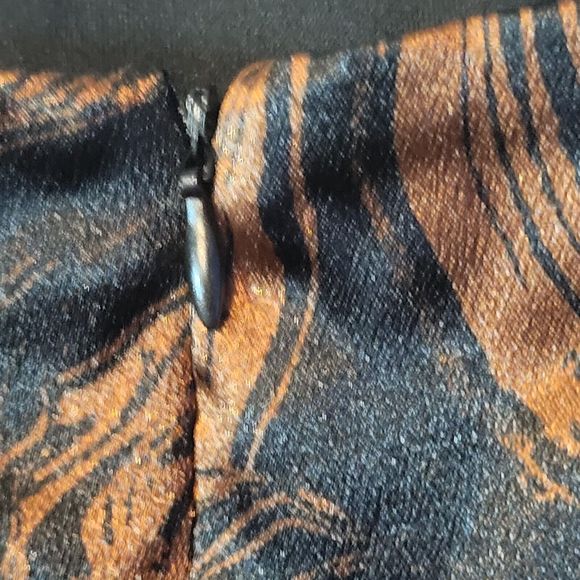 Wild Fable Womens Size M Black & Brown Swirl Notch Slip Dress Lined New - Picture 3 of 8